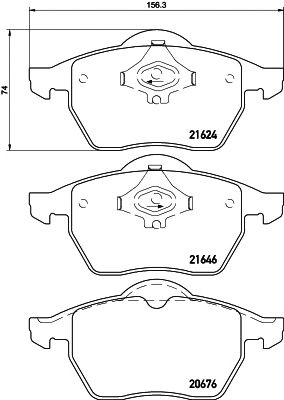 HELLA PAGID 8db355007881 -  Комплект тормозных колодок, дисковый тормоз